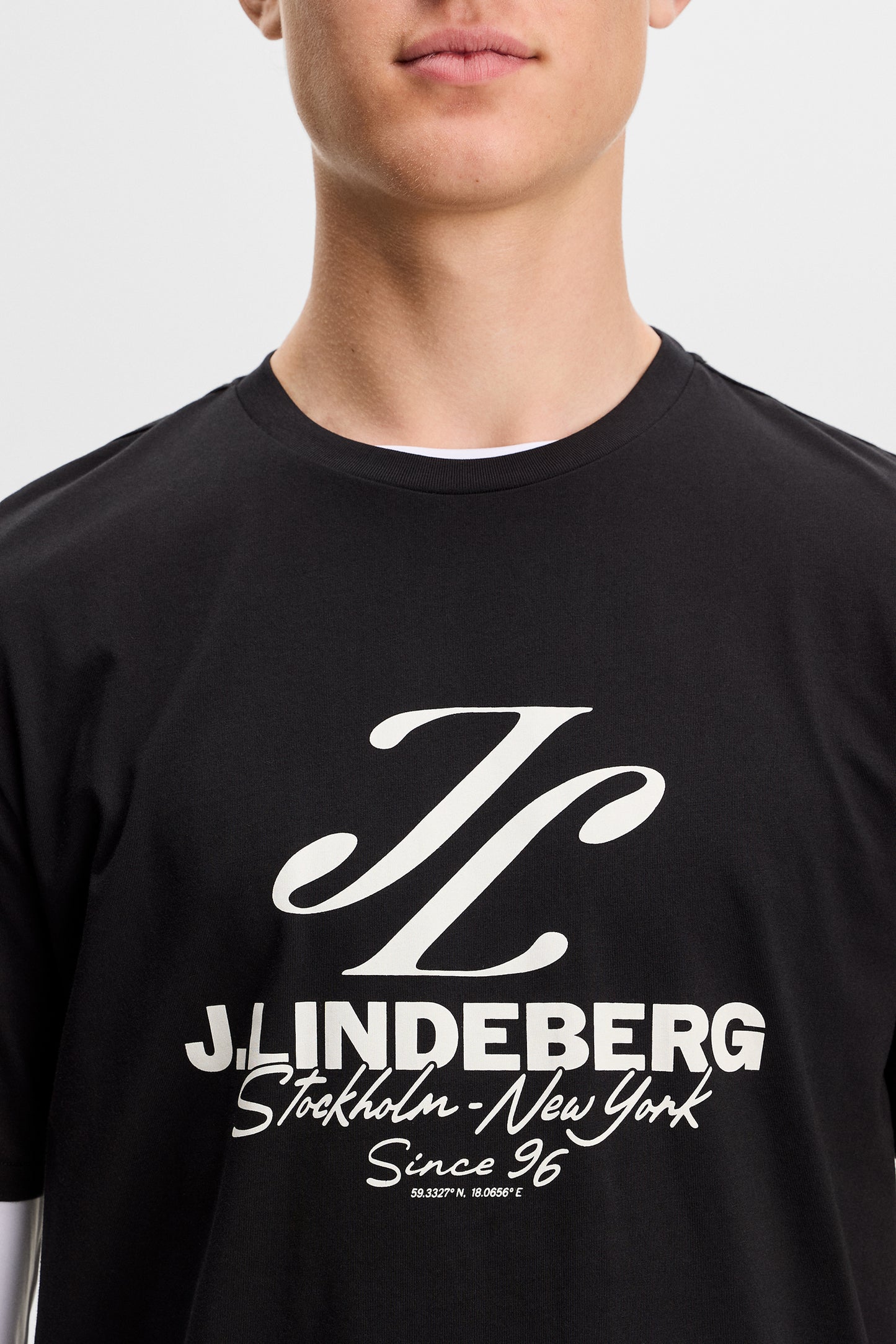 Alpha Graphic T-shirt in Black by J.Lindeberg