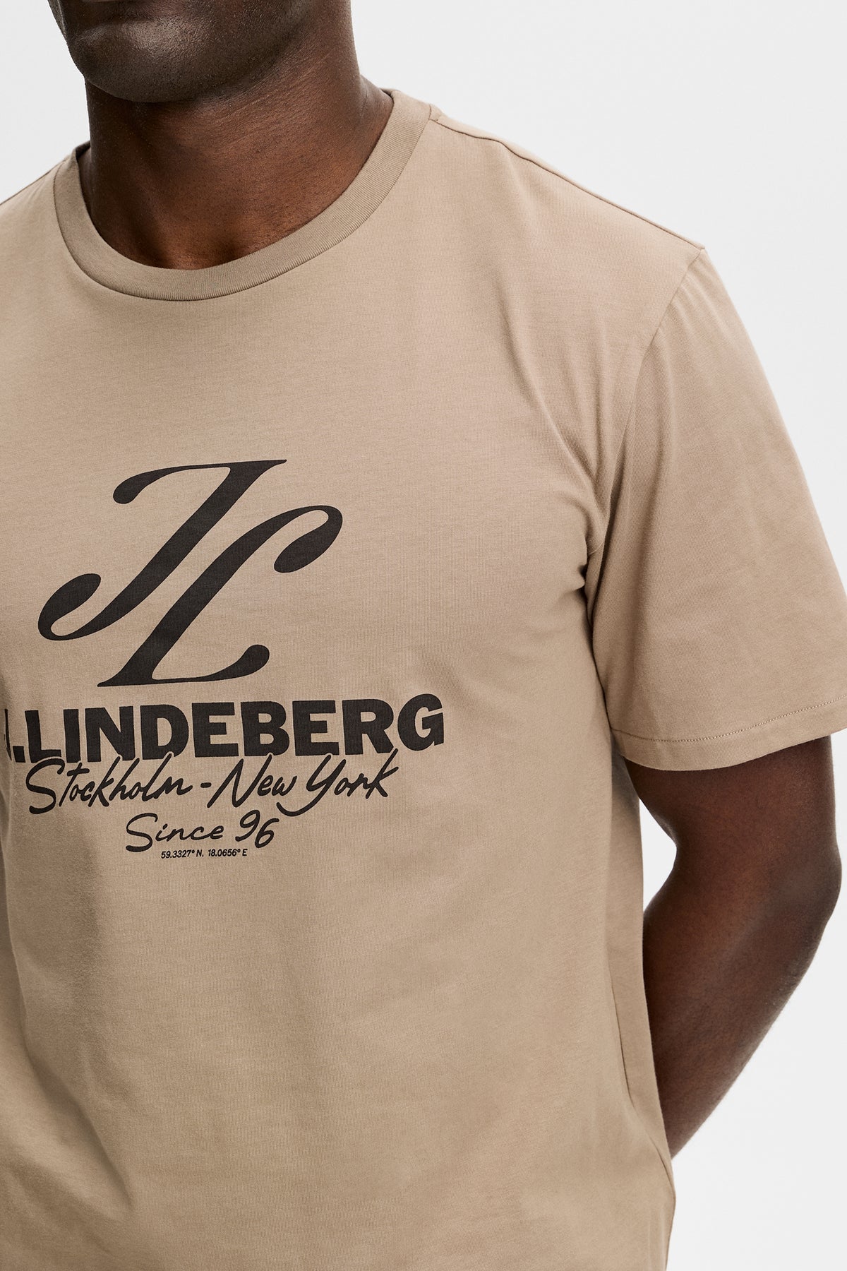 Alpha Graphic T-shirt in Brindle by J.Lindeberg