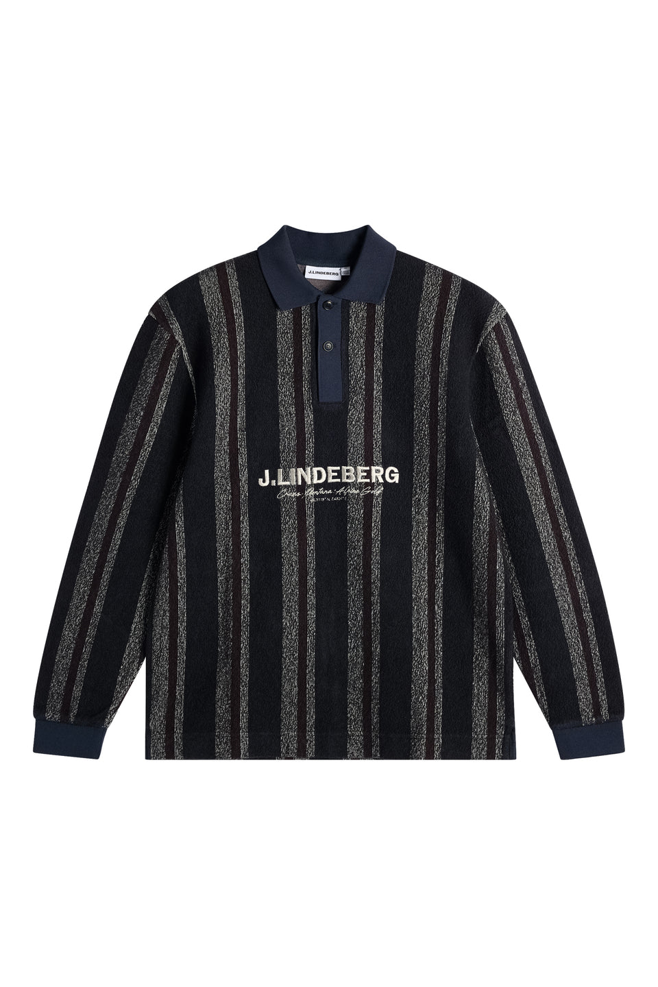 Bergman Jacquard Oversize Polo / Garrett Polo Stripe Navy