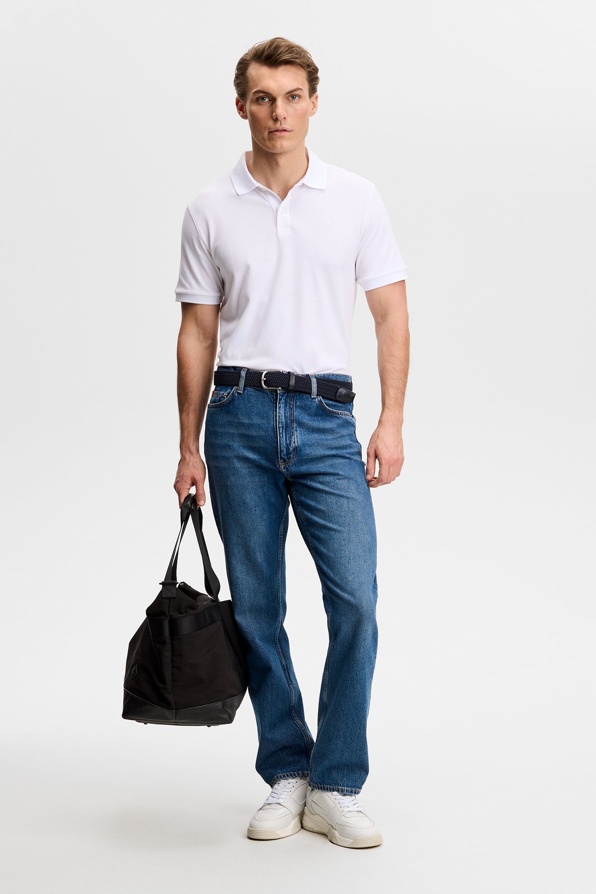 Verse Polo in White by J.Lindeberg