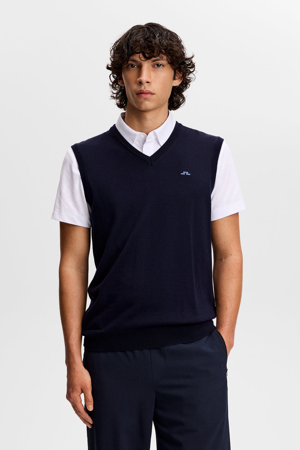 Liam Knitted Vest / JL Navy