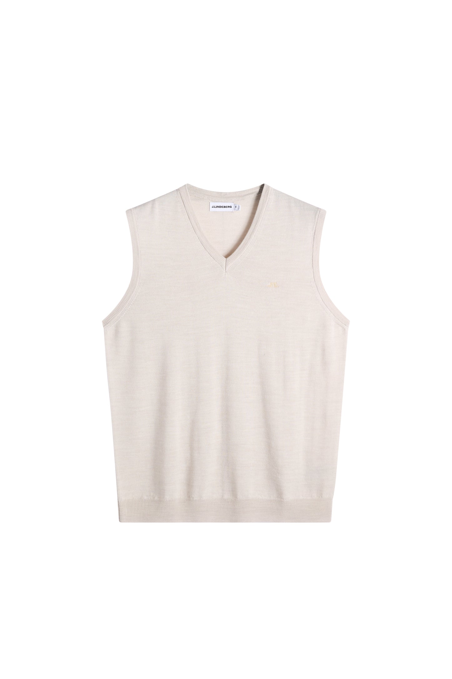 Liam Knitted Vest in Moonbeam Melange by J.Lindeberg