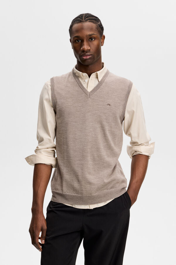 Liam Knitted Vest / Brindle Melange