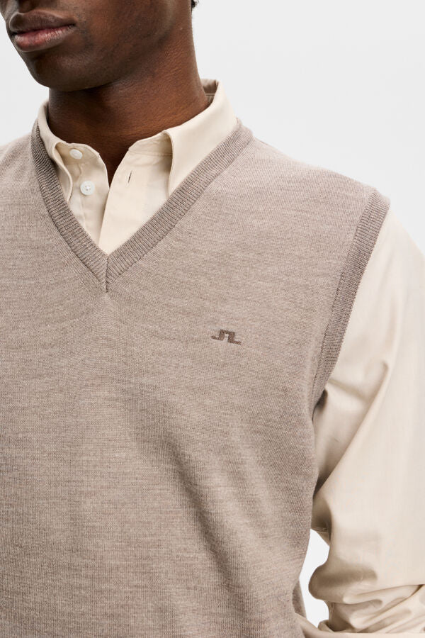 Liam Knitted Vest / Brindle Melange