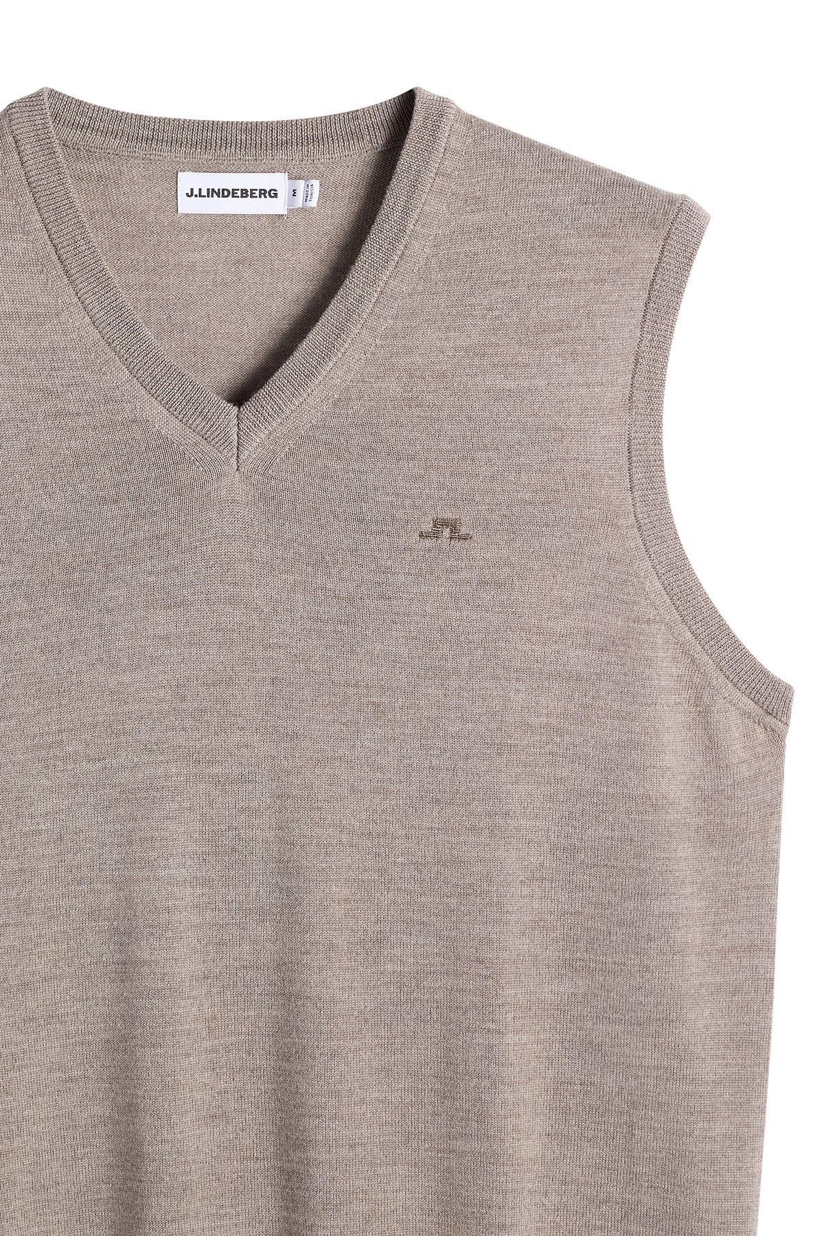 Liam Knitted Vest in Brindle Melange by J.Lindeberg