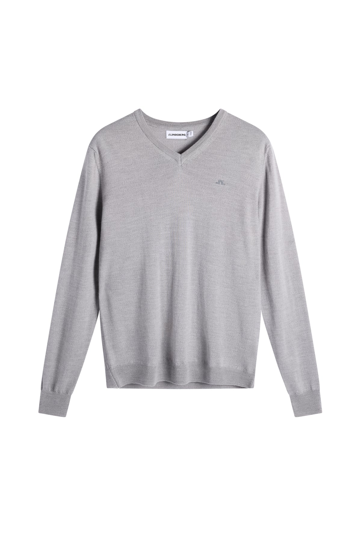 Lymann Knitted Sweater in Light Grey Melange by J.Lindeberg