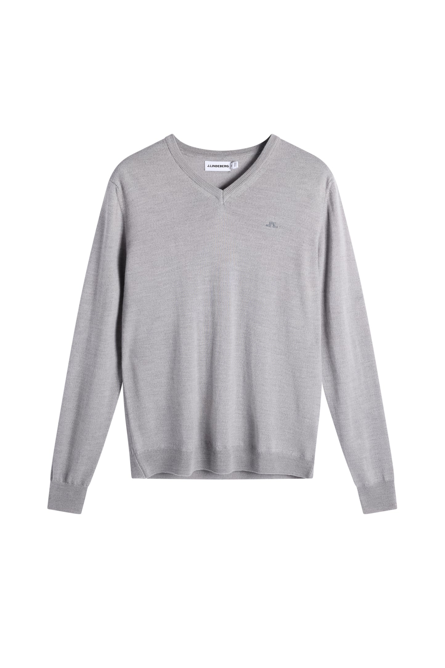 Lymann Knitted Sweater in Light Grey Melange by J.Lindeberg