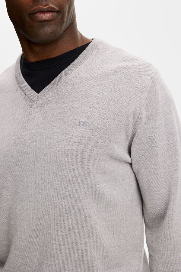 Lymann Knitted Sweater / Light Grey Melange