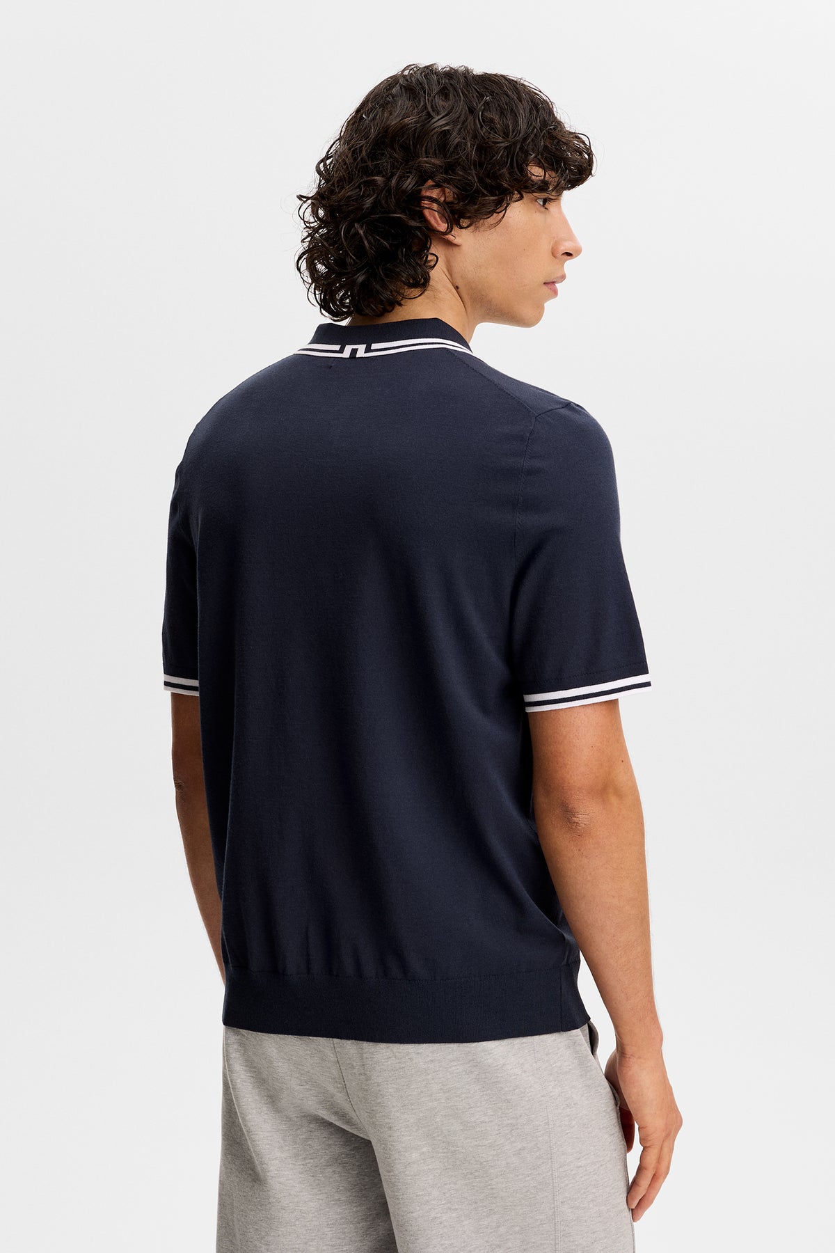 Ramon Knit SS Polo in JL Navy by J.Lindeberg