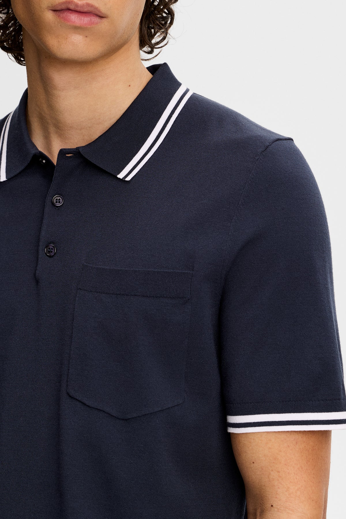 Ramon Knit SS Polo in JL Navy by J.Lindeberg