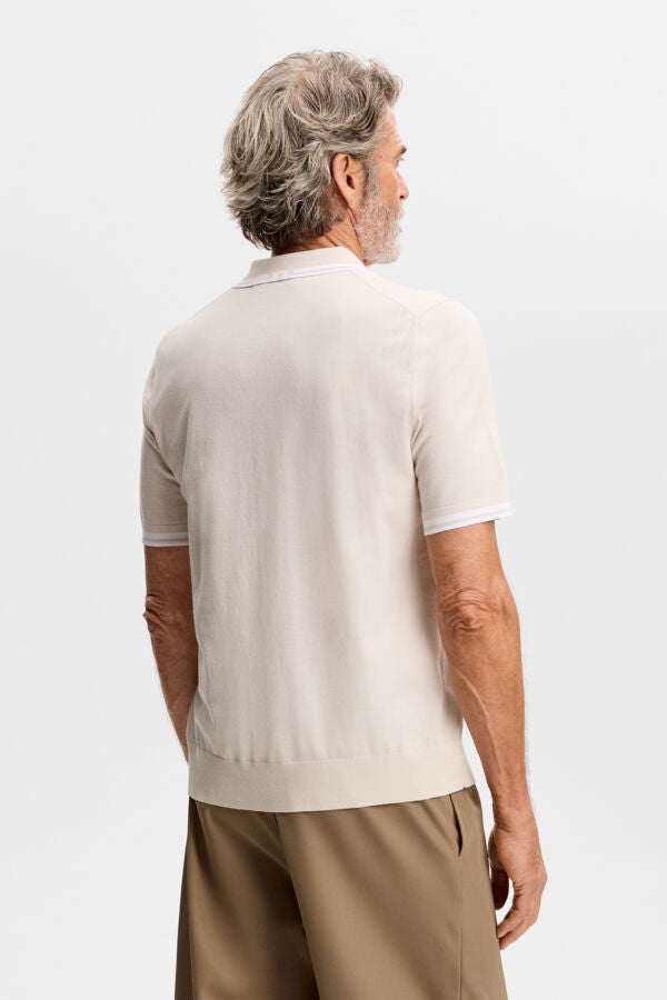 Ramon Knit SS Polo / Moonbeam