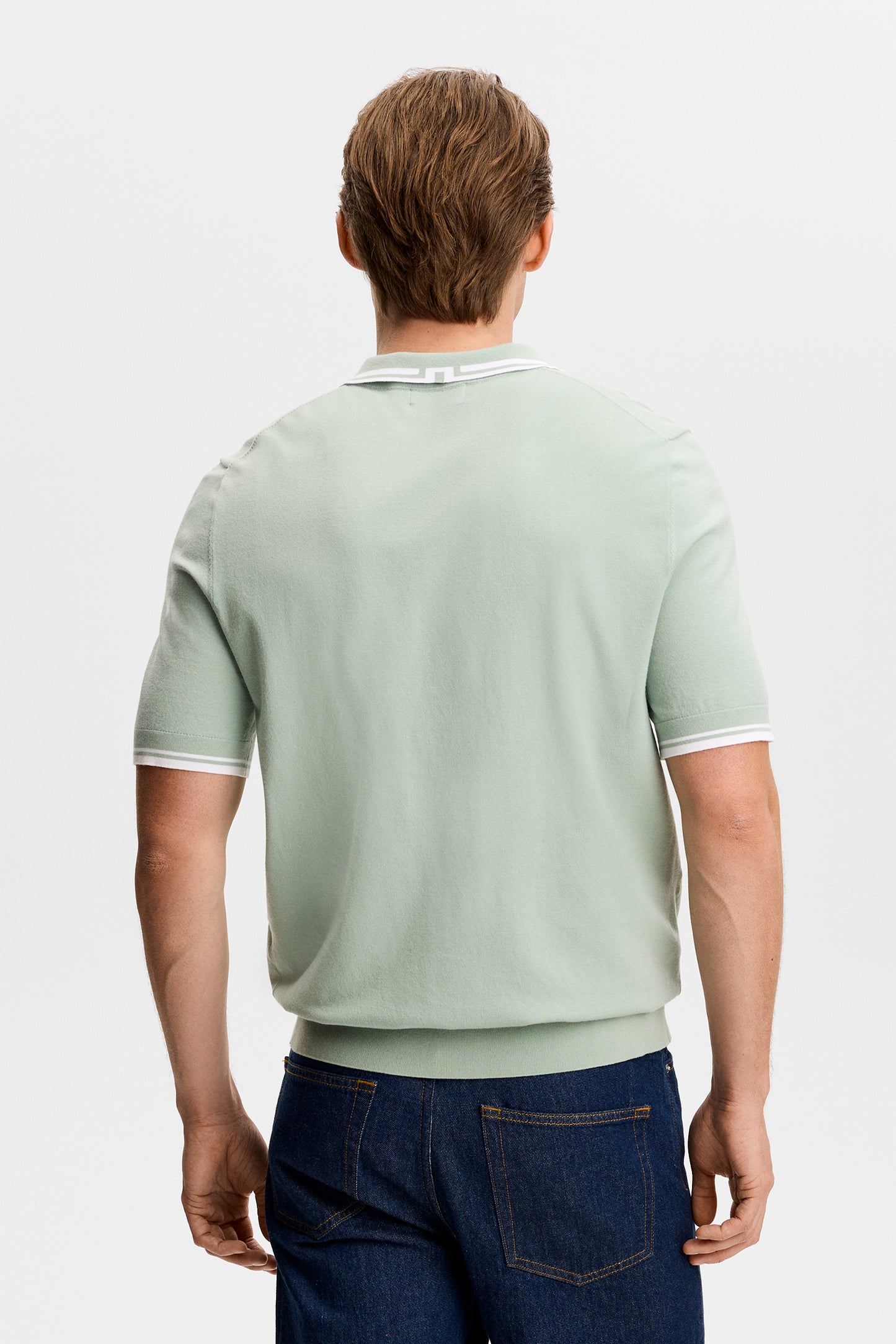 Ramon Knit SS Polo in Jadeite by J.Lindeberg