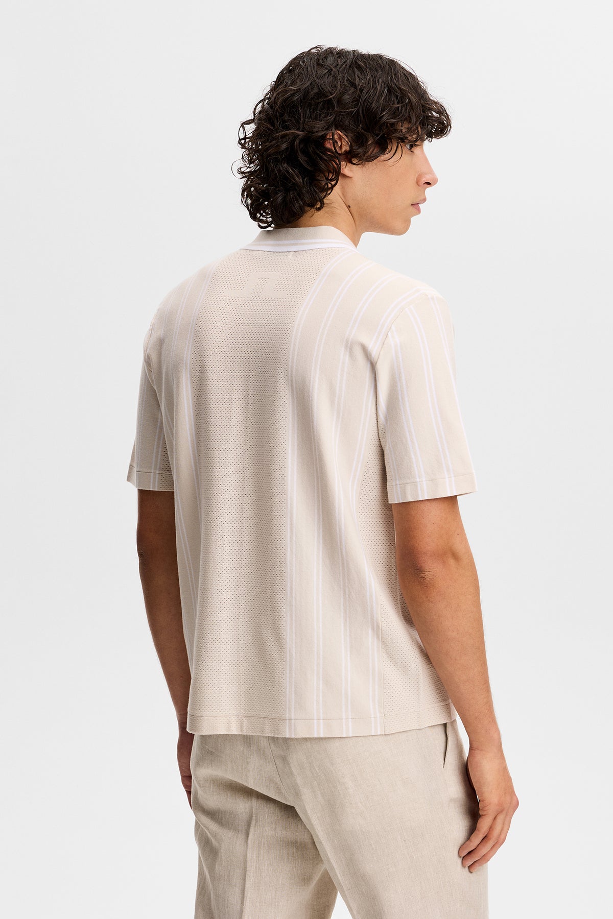 Rue Knit SS Shirt in Moonbeam by J.Lindeberg