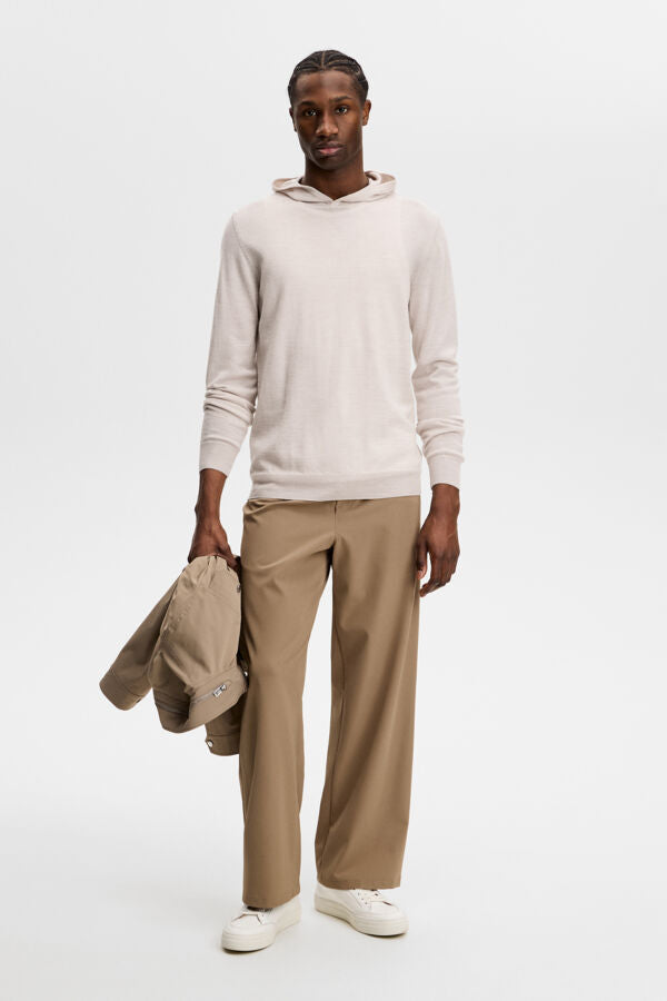 Karl Merino Hoodie / Moonbeam Melange