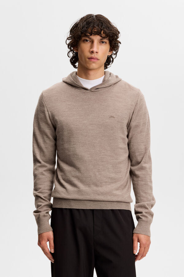 Karl Merino Hoodie / Brindle Melange