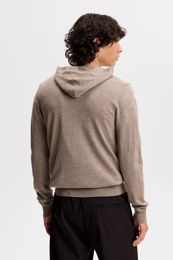 Karl Merino Hoodie / Brindle Melange