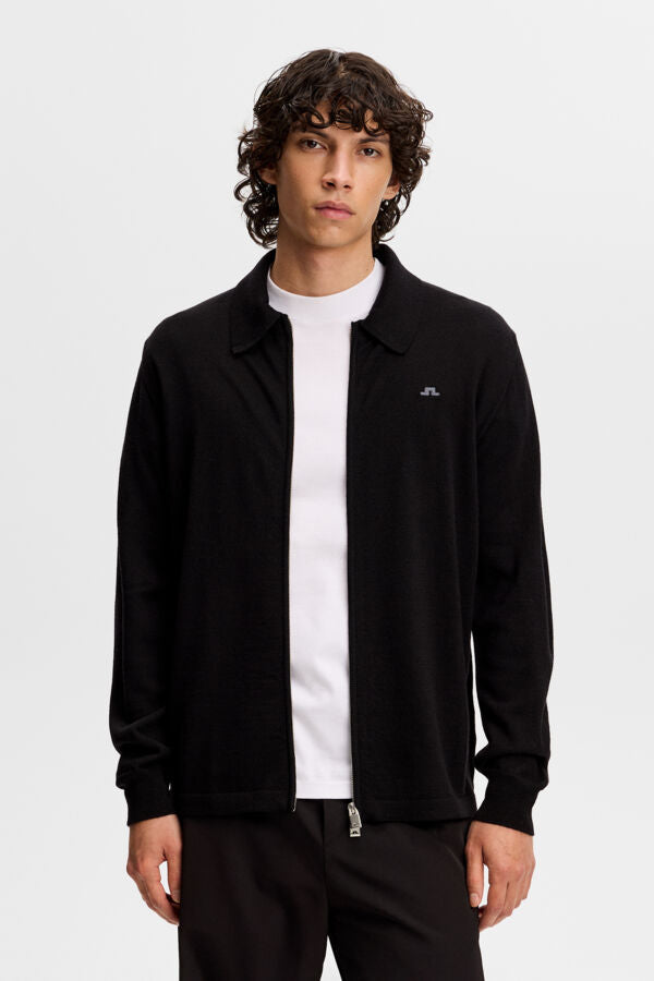 Kaleb Merino Cardigan / Black
