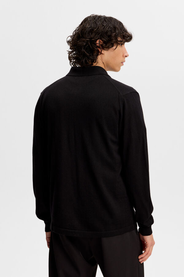 Kaleb Merino Cardigan / Black