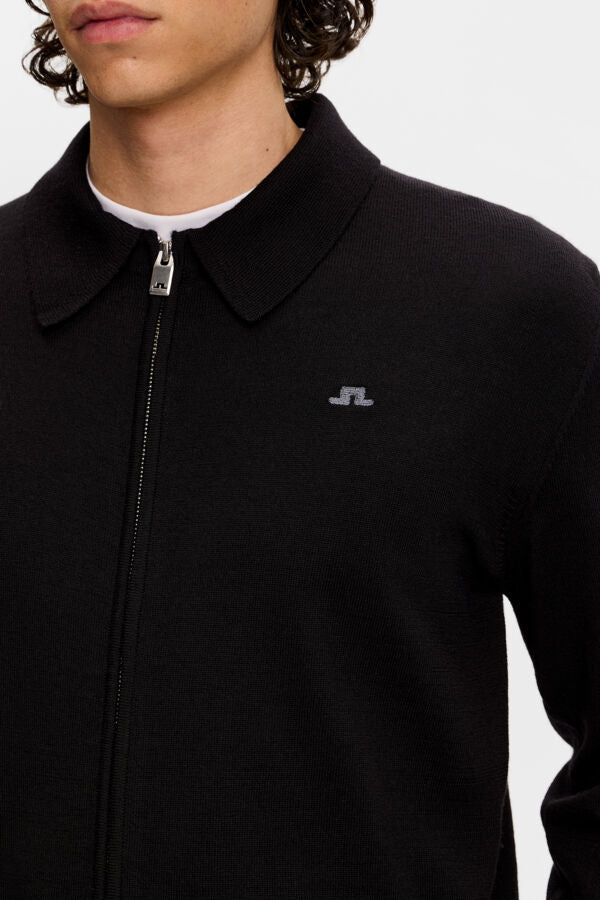 Kaleb Merino Cardigan / Black