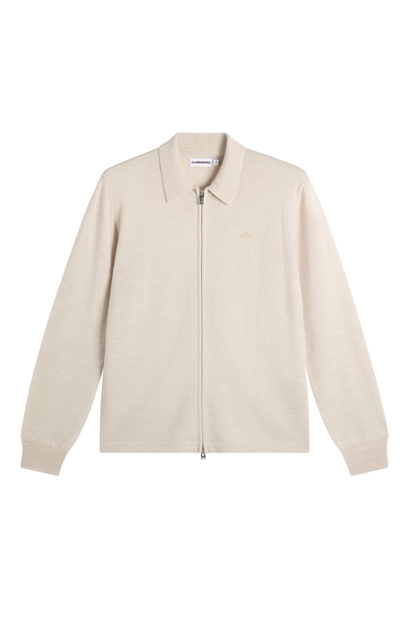 Kaleb Merino Cardigan in Moonbeam Melange by J.Lindeberg