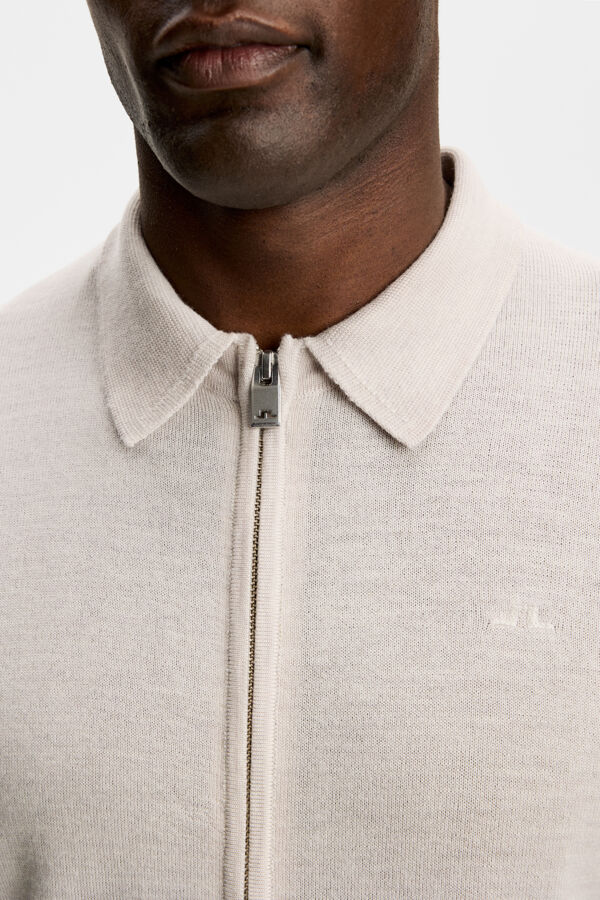 Kaleb Merino Cardigan / Moonbeam Melange