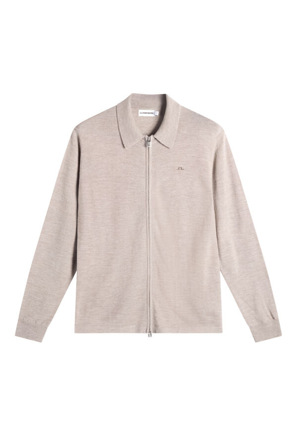 Kaleb Merino Cardigan / Brindle Melange
