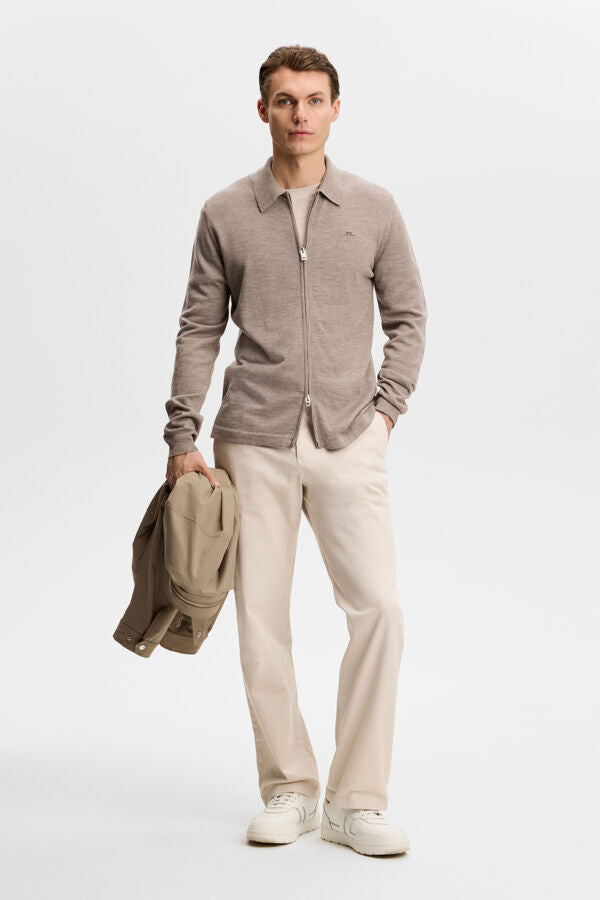 Kaleb Merino Cardigan / Brindle Melange