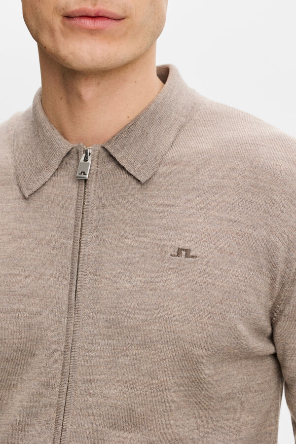 Kaleb Merino Cardigan / Brindle Melange