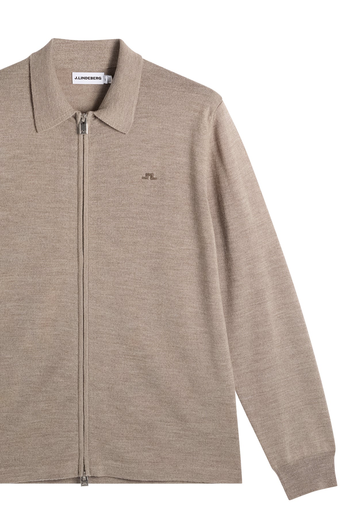 Kaleb Merino Cardigan in Brindle Melange by J.Lindeberg