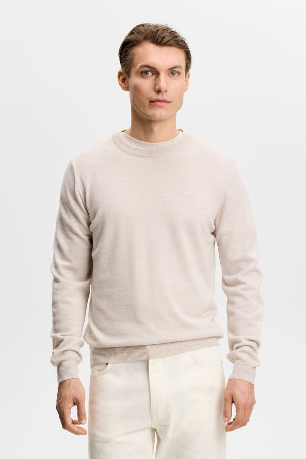 Keane Merino Crew Neck / Moonbeam Melange