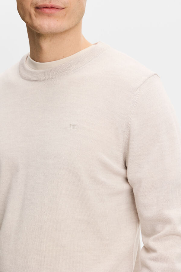 Keane Merino Crew Neck / Moonbeam Melange
