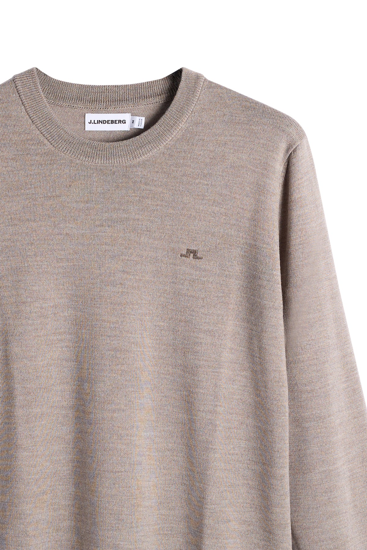 Keane Merino Crew Neck in Brindle Melange by J.Lindeberg