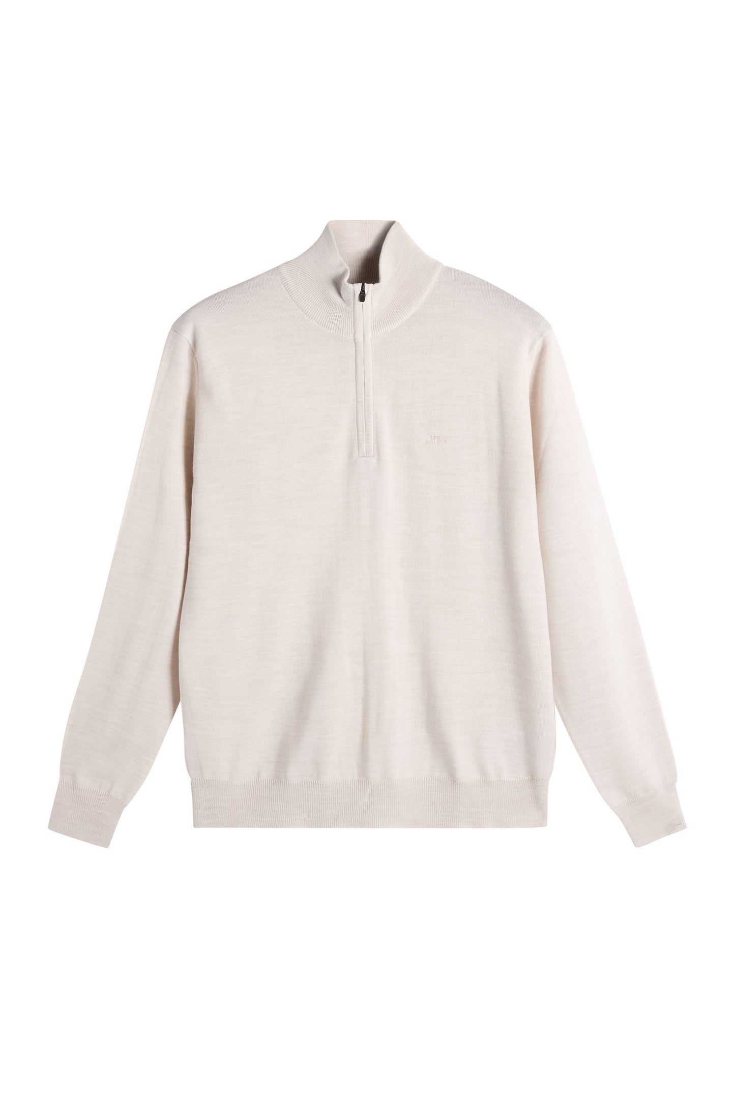 Kiyan Quarter Zip Sweater in Moonbeam Melange by J.Lindeberg