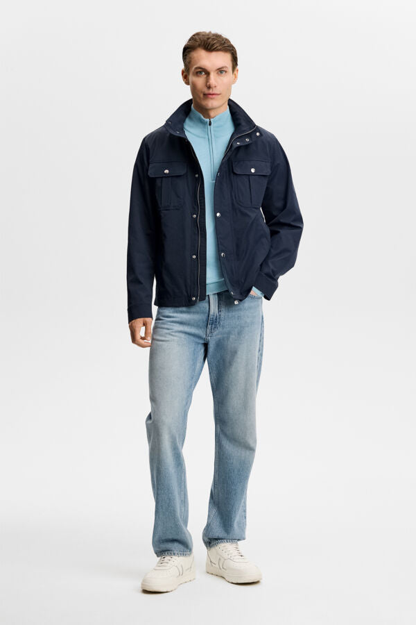 Kiyan Quarter Zip Sweater / Forget-Me-Not