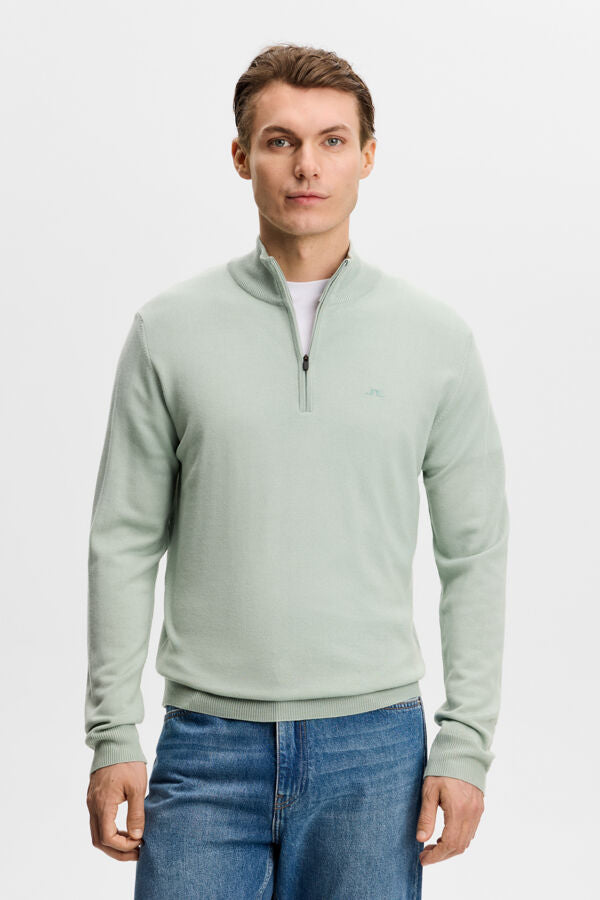Kiyan Quarter Zip Sweater / Jadeite