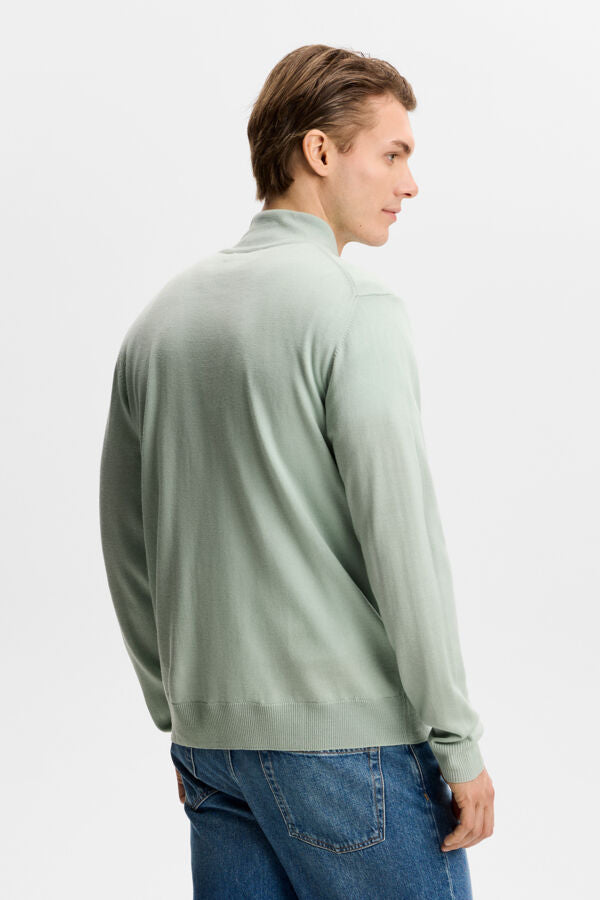 Kiyan Quarter Zip Sweater / Jadeite