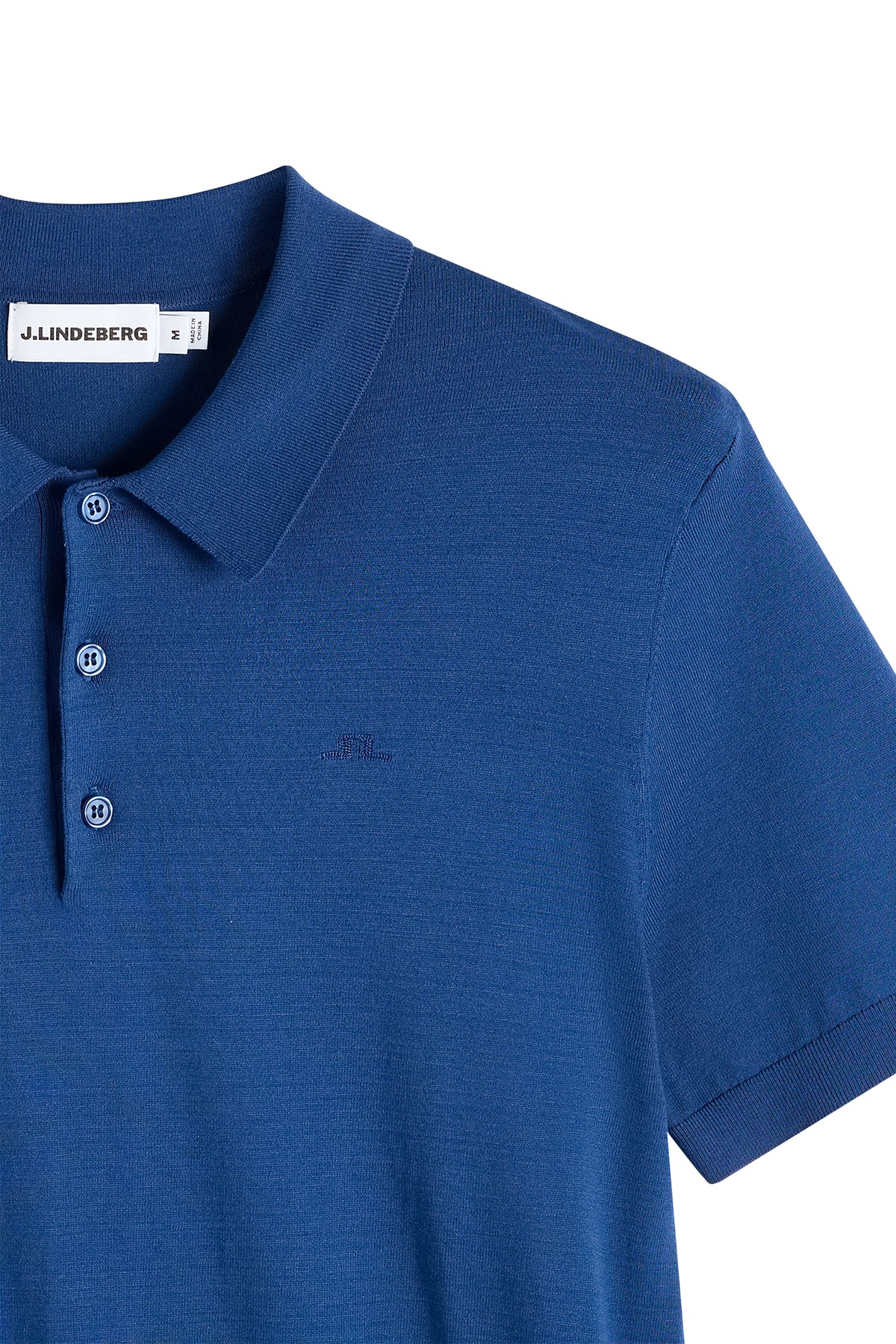 Ridge Knitted Polo in Estate Blue by J.Lindeberg