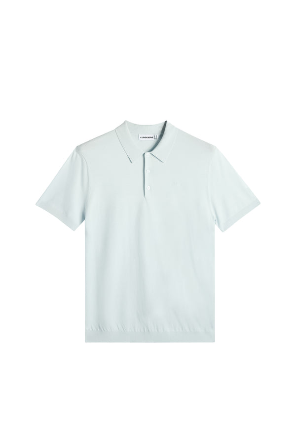 Ridge Knitted Polo / Skywriting