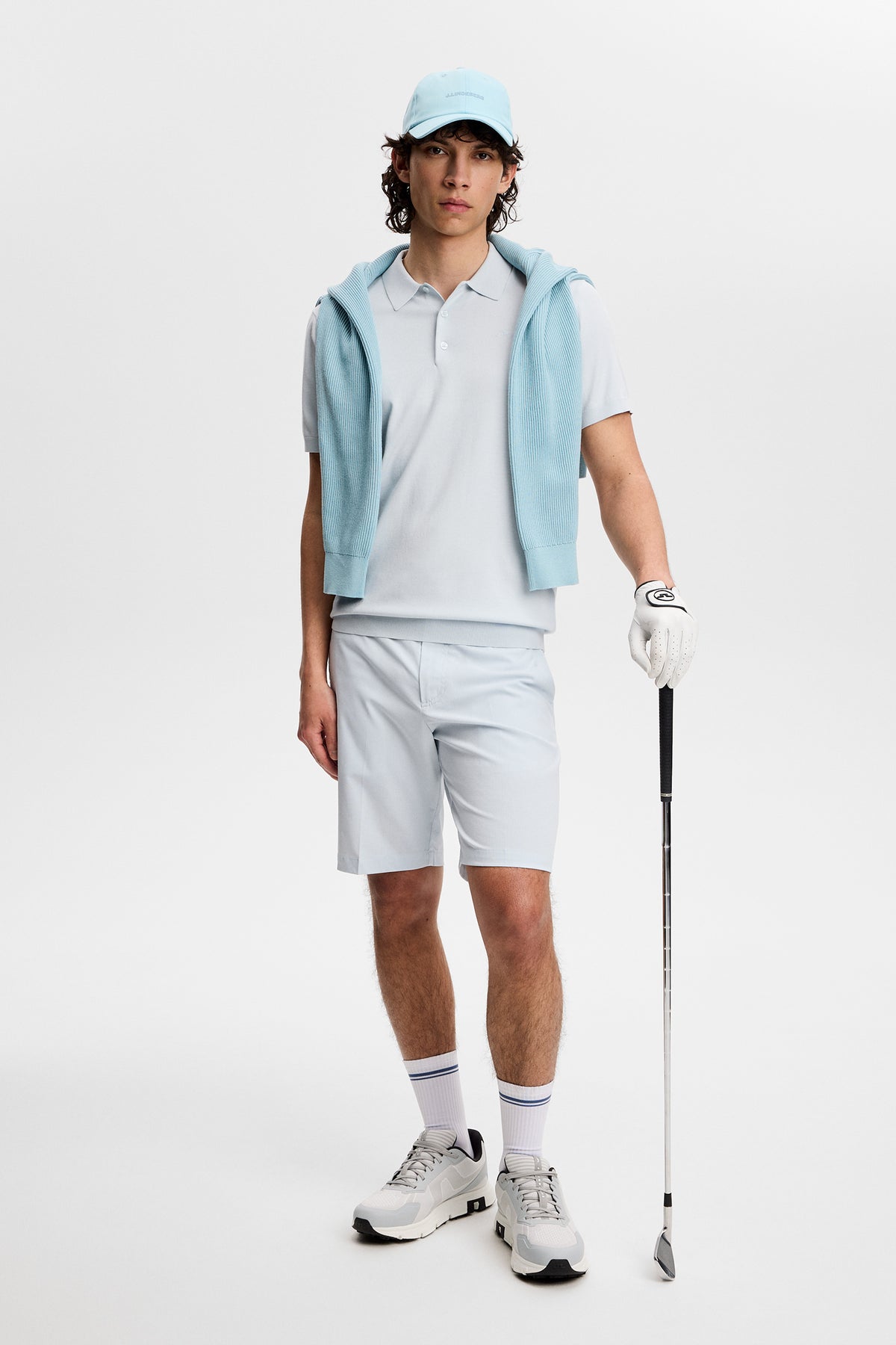 Ridge Knitted Polo in Skywriting by J.Lindeberg