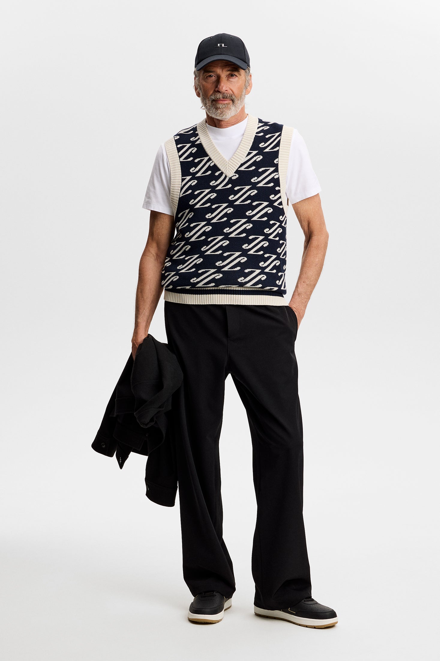 Anton Jacquard Knit Vest | Knitwear | J.LINDEBERG®