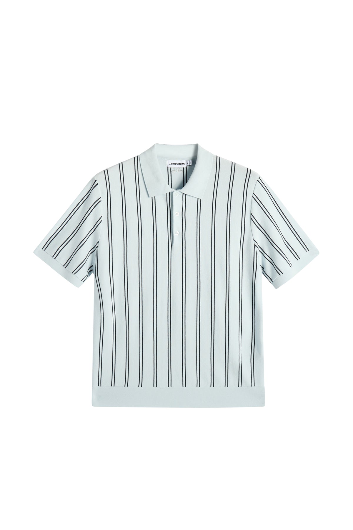 Reymond Stripe Knit Polo in Skywriting by J.Lindeberg