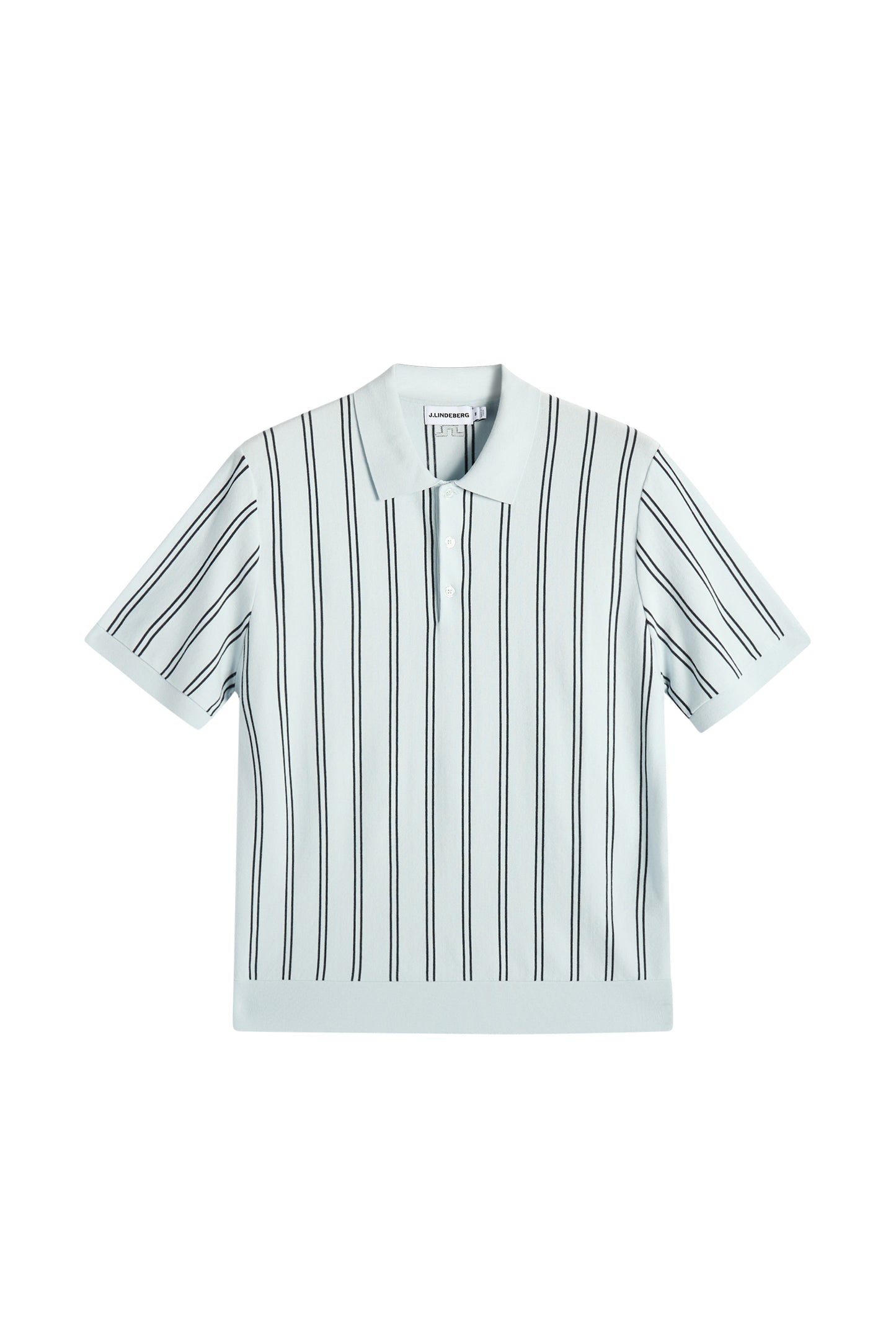 Reymond Stripe Knit Polo in Skywriting by J.Lindeberg