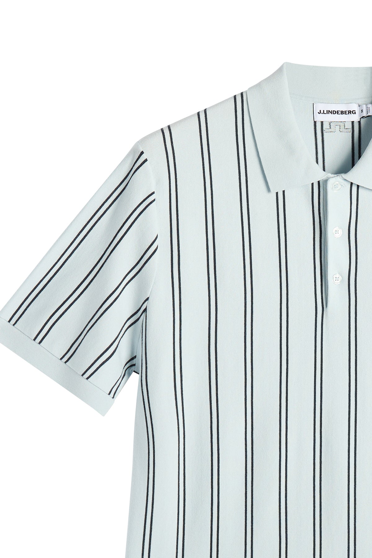 Reymond Stripe Knit Polo in Skywriting by J.Lindeberg