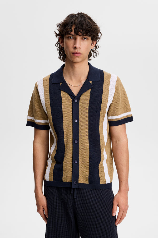 Remus Resort Collar Knit Polo / Kelp