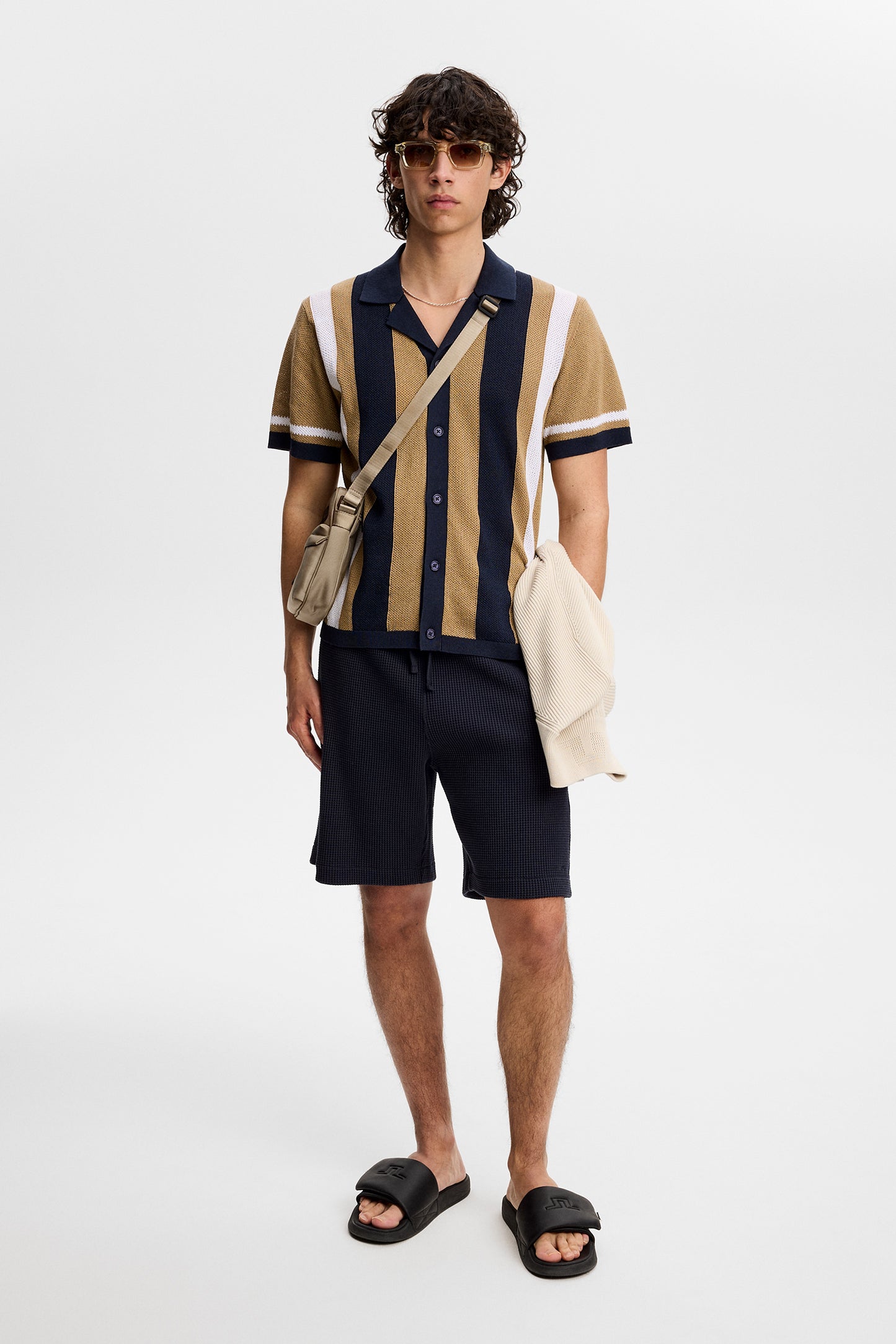 Remus Resort Collar Knit Polo in Kelp by J.Lindeberg