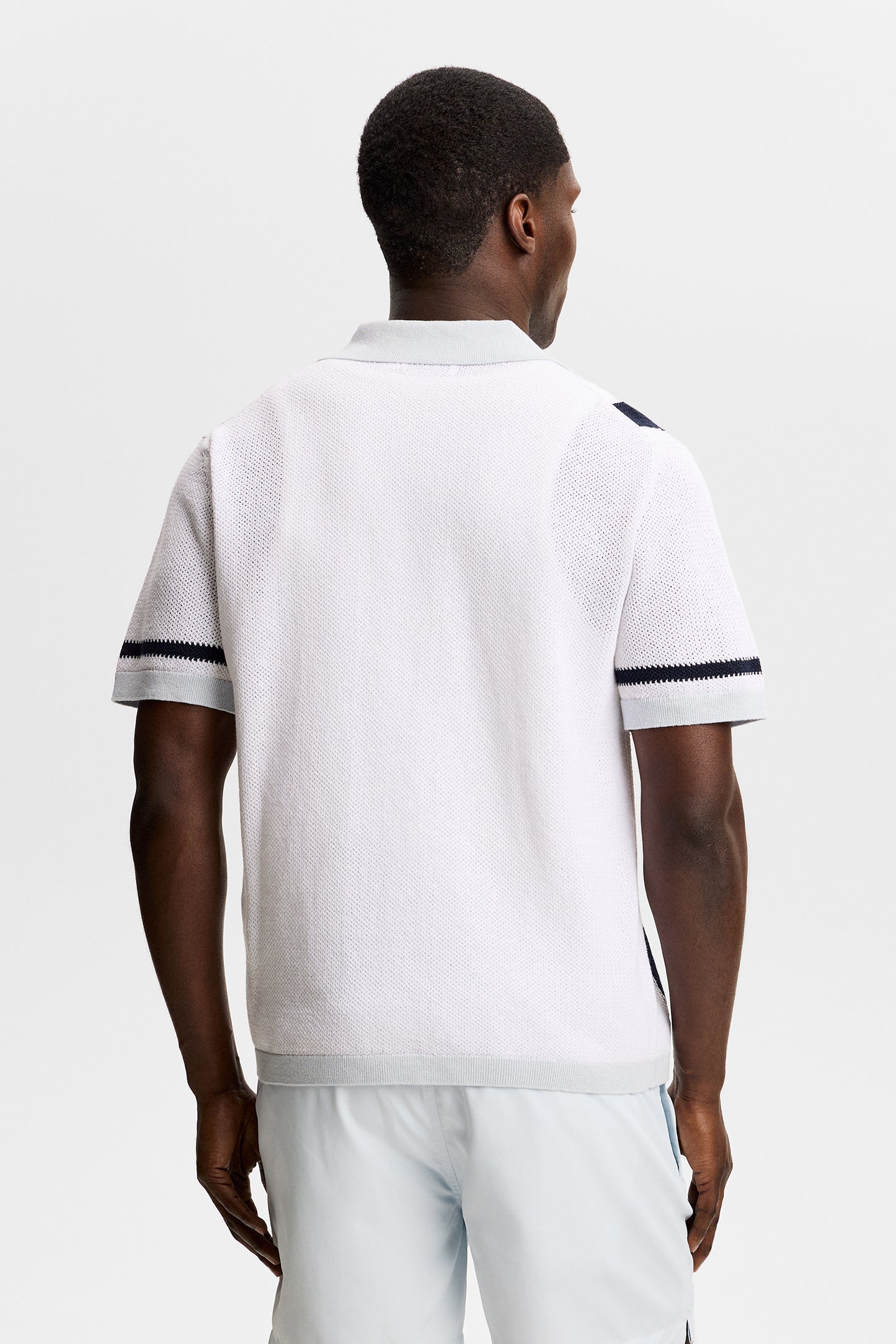 Remus Resort Collar Knit Polo in Skywriting by J.Lindeberg