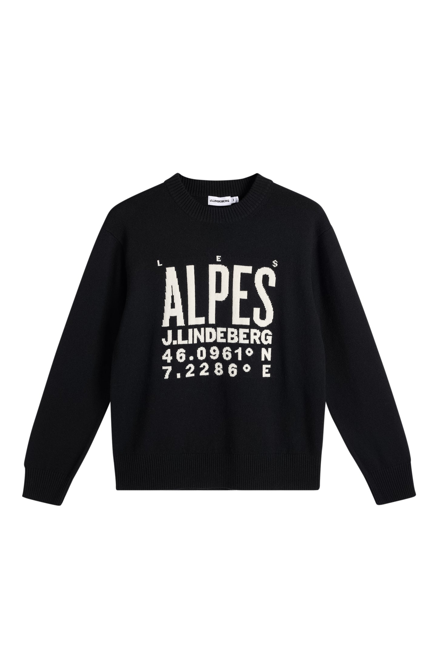 William Knitted Sweater in Black by J.Lindeberg