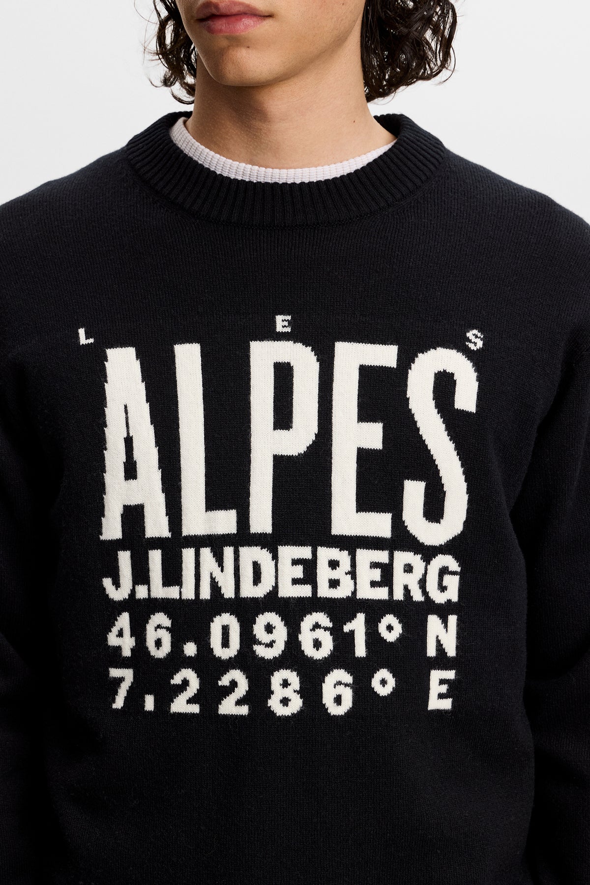 William Knitted Sweater in Black by J.Lindeberg