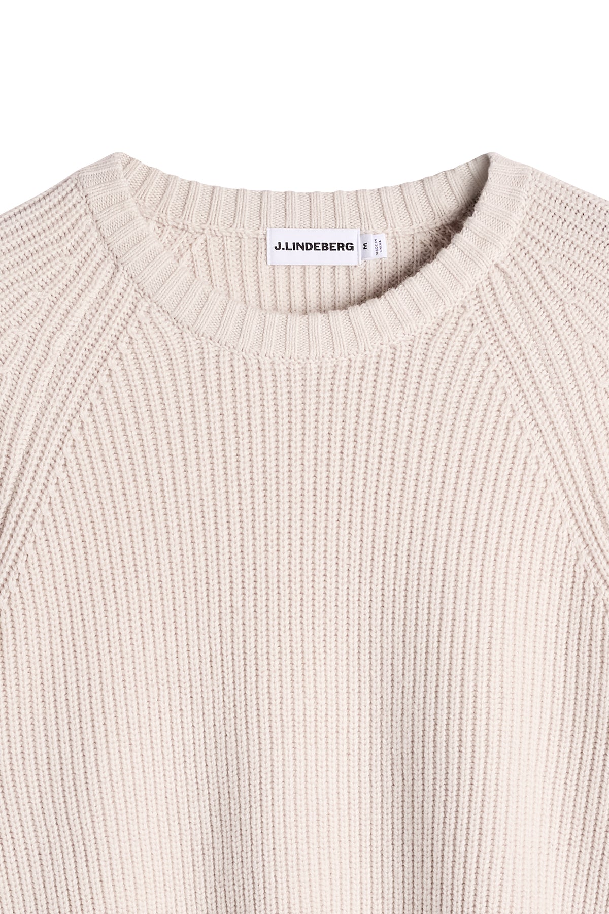 Hallow Knitted Crew Neck in Moonbeam by J.Lindeberg