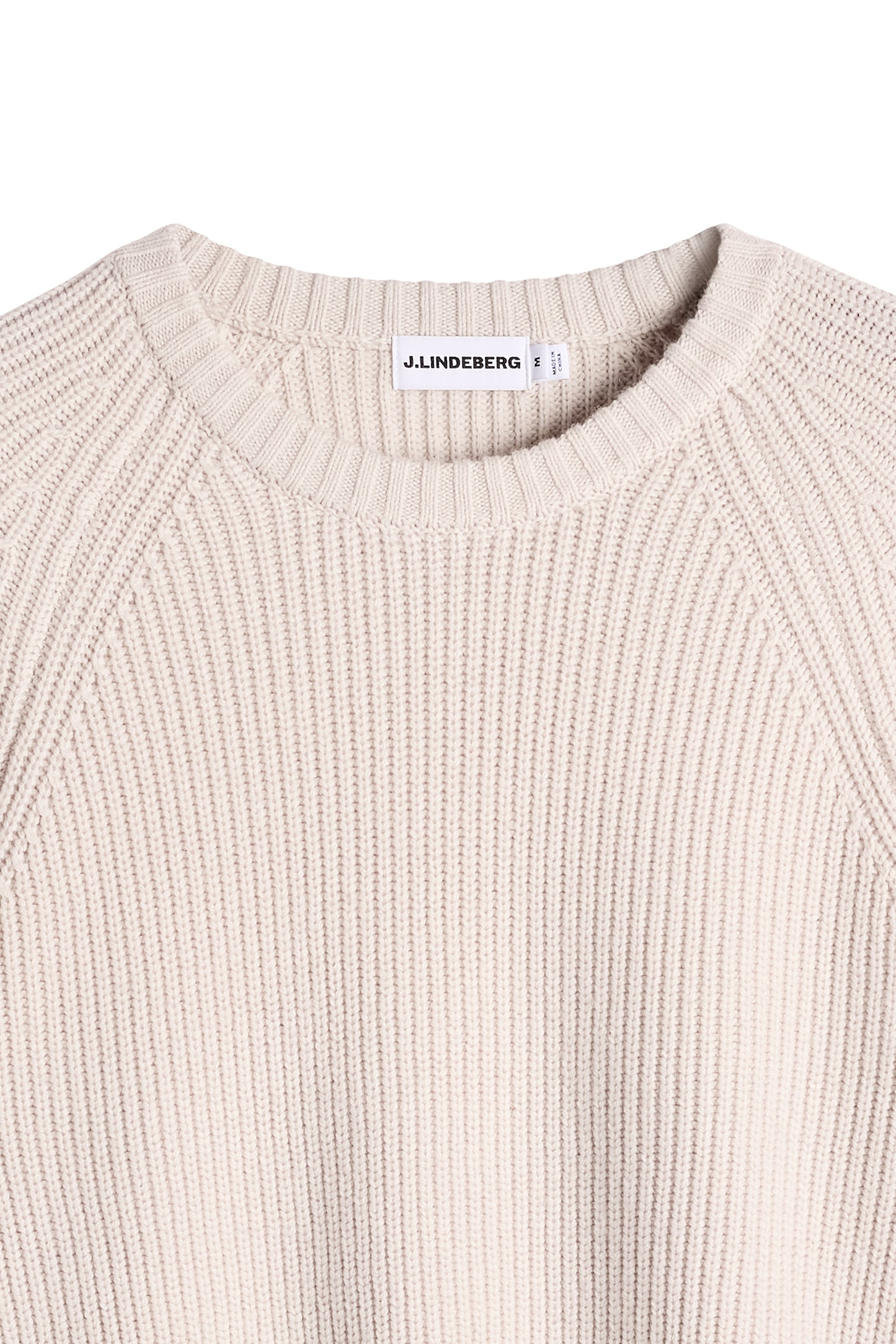 Hallow Knitted Crew Neck in Moonbeam by J.Lindeberg